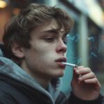 Première cigarette à l'adolescence