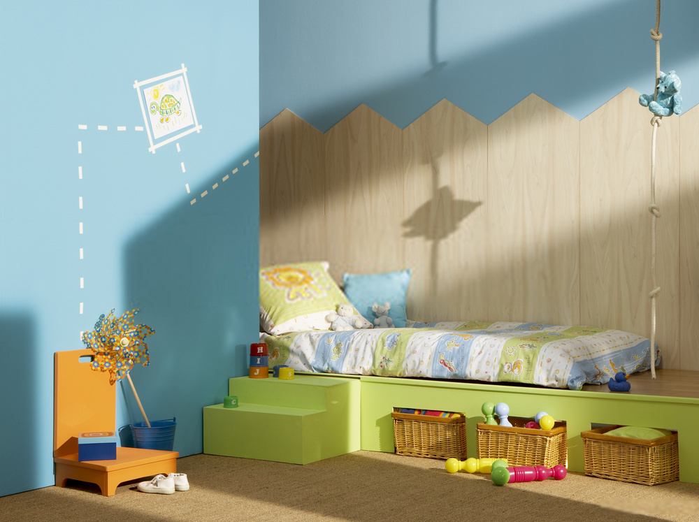 Chambre d'enfants aux couleurs vives