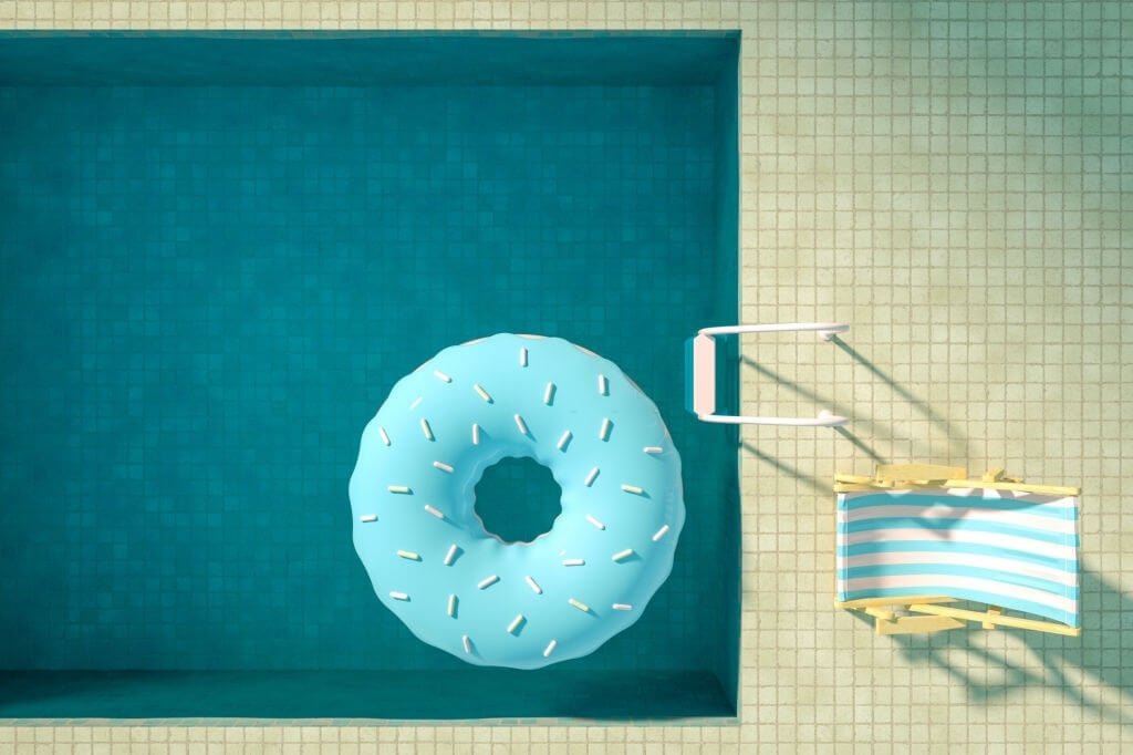 Bouée piscine Donuts