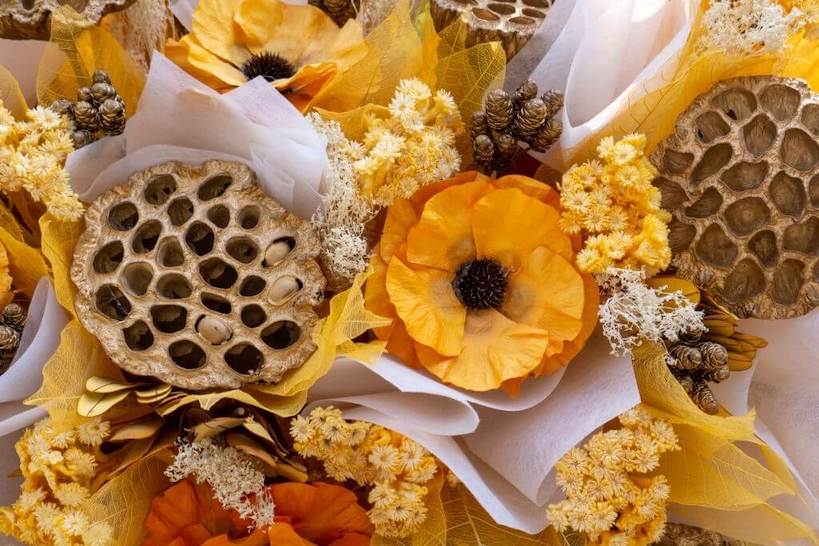 Tendance déco: bouquets de fleurs séchées