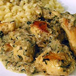 Poulet à la coriandre et au lait de coco Poulet à la coriandre et au lait de coco
