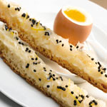 Oeufs et mouillette de choucroute crue Oeufs et mouillette de choucroute crue
