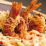 Choucroute en barigoule et gambas Choucroute en barigoule et gambas