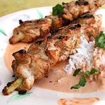 Brochettes de poulet sauce Thaï Brochettes de poulet sauce Thaï