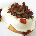 Tartine de mozzarella aux poivrons Tartine de mozzarella aux poivrons