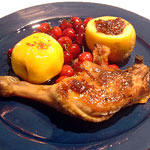 Cuisse de canard rôtie aux fruits d'été Cuisse de canard rôtie aux fruits d'été