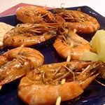 Brochettes de gambas sauce cocktail Brochettes de gambas sauce cocktail