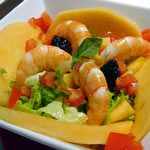 Salade de gambas et melon Salade de gambas et melon
