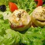 Fonds d'artichauts aux tomates séchées et au chèvre Fonds d'artichauts aux tomates séchées et au chèvre