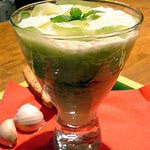 Gazpacho de concombre en mousse glacée Gazpacho de concombre en mousse glacée