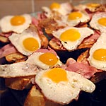 Oeufs de cailles sur canapés Oeufs de cailles sur canapés