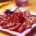 Carpaccio de fraises au thé Carpaccio de fraises au thé