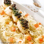 Choucroute et brochettes de Saint-Jacques Choucroute et brochettes de Saint-Jacques