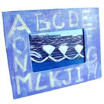 Petit cadre bleu façon alphabet Petit cadre bleu façon alphabet